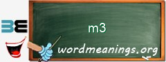 WordMeaning blackboard for m3